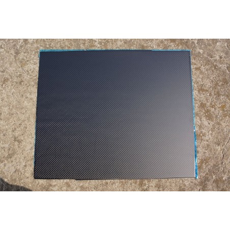 2 mm, 600 x 500 carbon fibre plate, twill weave, matte anti glare